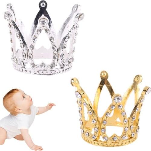 Baby Crown Photo Photography Props Headband Mini Decoration Newborn Girls Princess Gold Silver Luxury Fashion Memorial Headdress