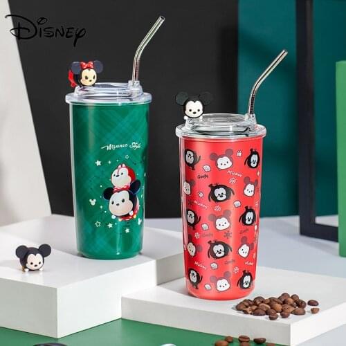 Disney Mickey Mouse Cups 304 Stainless Steel Thermos Cup Adult Sippy Cup Disney Princess Elsa Cute Water Bottle Gift