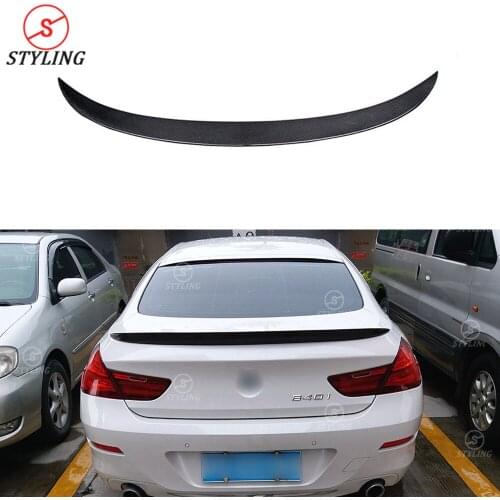 F06 Carbon Spoiler P Style For BMW Gran Coupe 6 series 640i 650i Carbon Fiber Rear trunk spoiler wing 2014-2016 2017 2018 2019
