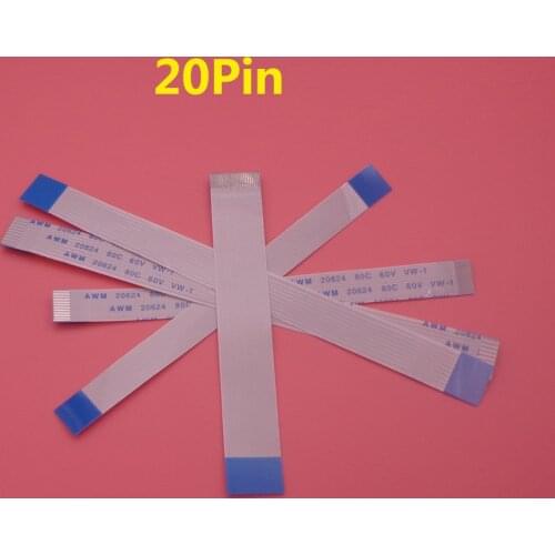 2pcs FFC Flexible Flex cable 20-pin pitch 0.5mm/1.25mm length 10cm 20cm 25cm 30cm 35cm 40cm Type A B type AWM 20624 80C 60V VW-1