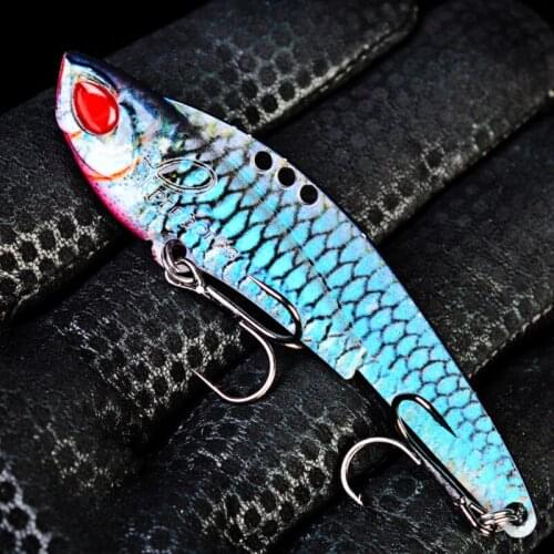 GLS 1Pcs Metal Sequin 22g/77mm VIB Fishing Lure Jig Spoon Quality Professional Wobbler Hard Bait Fishing Tackle 2021 New