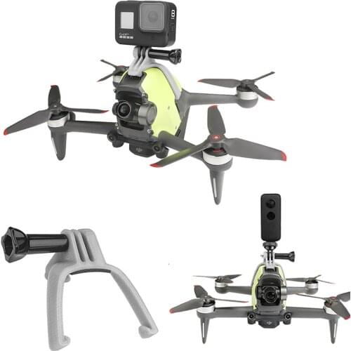 Gopro 9 Camera Top Bracket Sports Action Camera Adapter Mount Clamp Holder Fix Expansion Kit Flashlight for DJI FPV Accessories