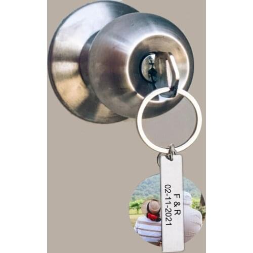 Customized Your Photo and Text Keychain,Personalized Thanksgiving Day Gift Christmas for Him Her