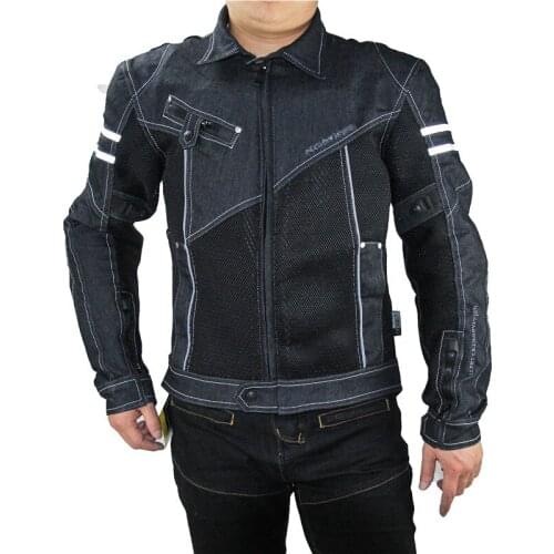 Classic Komine JK-006 Motorcycle Jacket Racing Jacket Off-road Jacket Denim Mesh Racing Suit With Elbow And Back Protection