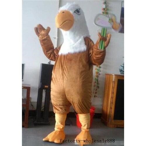 Advertising Brown Head Bald Eagle Mascot Costume Suit Animal Cosplay Party Game Fancy Dress Carnival Halloween Christmas Adults