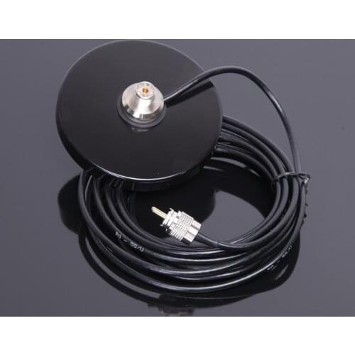 Abbree NB-120 Flat Bottom Strong Magnetic Mount (base dia:12CM) 5M Coaxial Cable for Mobile Radio Car Raio Vehicle Radio Antenna