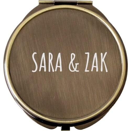 Custom Metal Luxury Compact Mirrors / Pocket Mirrors For Promotion Gifts 50/Lot#18122-3