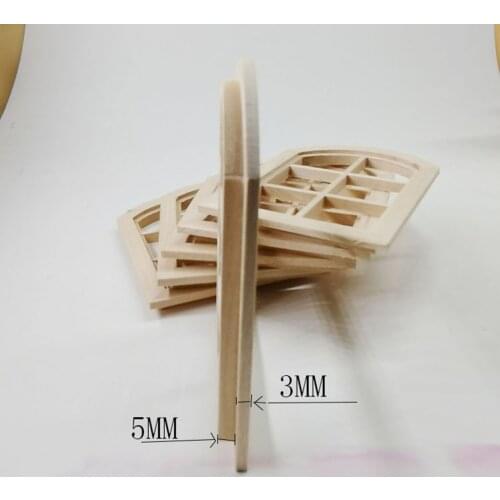 1/12 Dollhouse Miniature Unpainted 6 Panel Window Model Decor Accessories