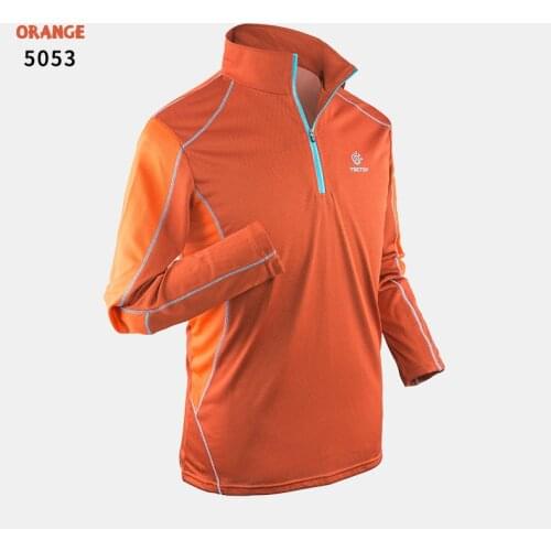 Men`s Quick-dry sweat absorption breathable elastic long sleeve hiking t-shirt Mens MTB Sports running trekking tshirts Jerseys