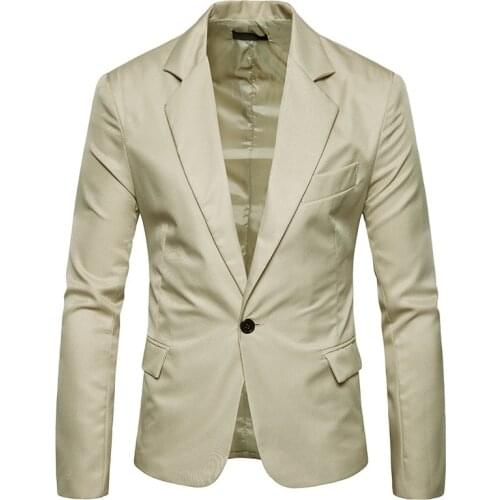 2019 New Spring Casual Men Blazer Cotton Slim Fit Good Quality Blazer Male 2018 Fashion Brand Blazer Men Suits
