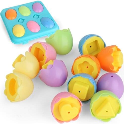 6Pcs Montessori Learning Education Math Toys Smart Eggs 3D Puzzle Game For Baby Educational Toys Children New Year Gifts