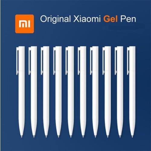 Original Xiaomi Retractable Gel Pen 0.5MM Black Ink Refills Spring Bullet Pen Japan MiKuni Ink PREMEC Smooth Switzerland Refill