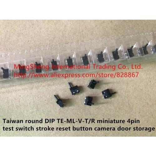 Original new 100% import round DIP TE-ML-V-T/R miniature 4pin test switch stroke reset button camera door storage