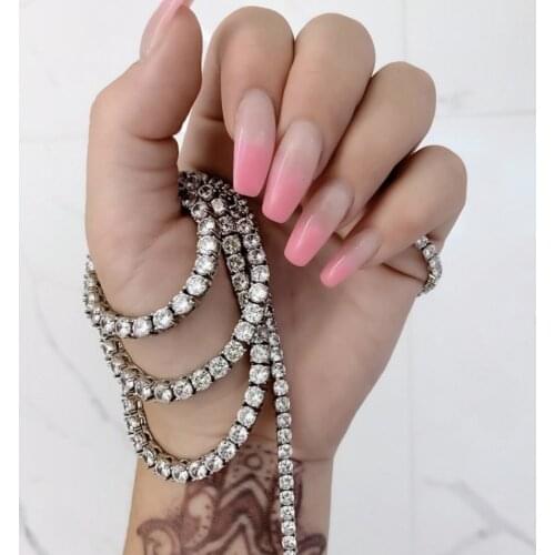 Luxury ROUND 4mm Simulated Diamond stone Necklace for women men 925 Sterling Silver wedding Fine Jewelry With 45 - 60 cm