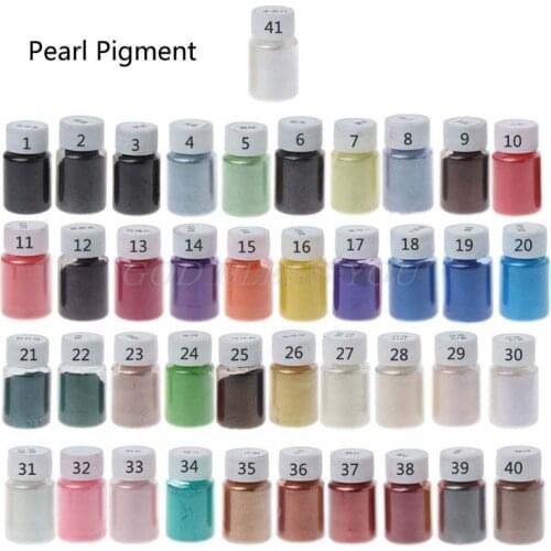 41 Color Pearlescent Mica Powder Epoxy Resin Dye Pearl Pigment Jewelry Making 10g Drop Shipping