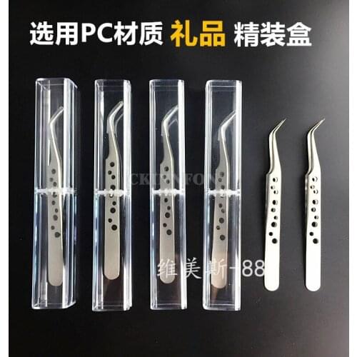 100Pcs/Lot Eyelash Tweezer Volume Eyelash Extension Best Quality Fan Lash Tweezer