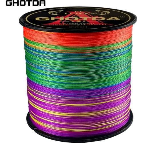 GHOTDA PE Braided Fishing Line 1000M 500M 300M 12 Strands Multifilament Fishing Line Carp Fishing Wire 25-120LB