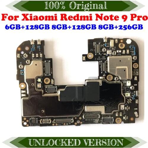 Full Working Motherboard 100% Unlocked Original Logic Board Mainboard For Xiaomi Redmi hongmi Note 9 Pro