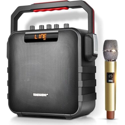 80W Portable Bluetooth Speaker 5.5 Inch Outdoor Speaker Bass Adjustable Stereo Big Power Louderspeaker Support MIC Reverberation