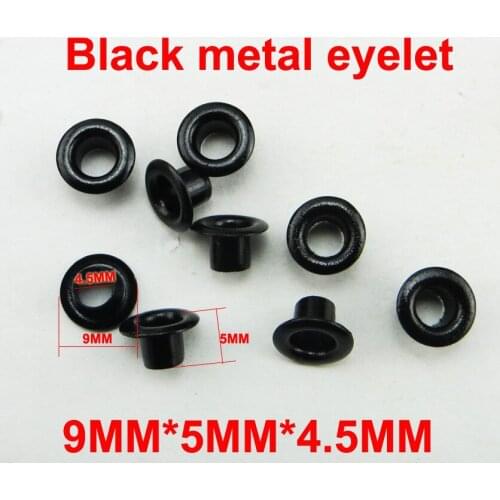 150PCS 9*5*4.5MM Black Metal Eyelet Round Brand Garment Sewing Clothes Accessory Buttons ME-040X