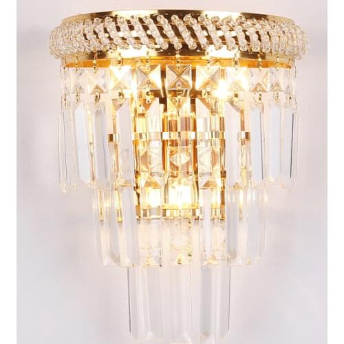 Nordic creative crystal wall lamp stair aisle living room bedroom bedside crystal wall lamp wall decoration wall lamp