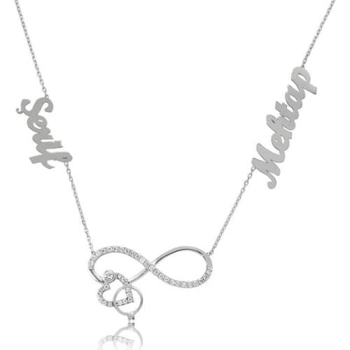Tevuli 925 Sterling Silver Is Heart Infinity Ladies Necklace