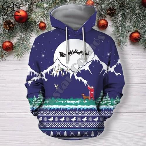 PLstar Cosmos Merry Christmas Santa Claus 3D Printed Hoodies Sweatshirts Zip Hooded For Men And Women Casual Streetwear Style-08