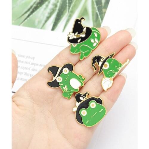 Funny frog Enamel Pins Custom Brooches Lapel Pin Shirt Bag Colorful Badge Jewelry Gift For backpack decoration