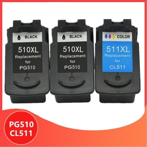 3pc PG510 CL511 Ink Cartridge Replacement for Canon PG 510 pg-510 CL 511 for MP240 MP250 MP260 MP280 MP480 MP490 IP2700MP499