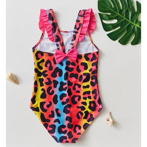 2-12Y Toddler Girls swimwear one piece Girls swimsuit Ruffle style Children Swimwear High quality Kids Beach wear-ST221