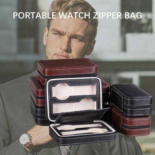 1PC PU Leather Watch Box Watch Dislpay Box Exquisite Durable Portable Men Women Watch Storage Box Organizer Case For Home Travel