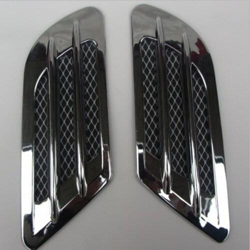 2Pcs/Set High Quality ABS Plastic Sticker Car Side Air Flow Vent for Fender Hole Cover Intake Grille Duct Decoration New