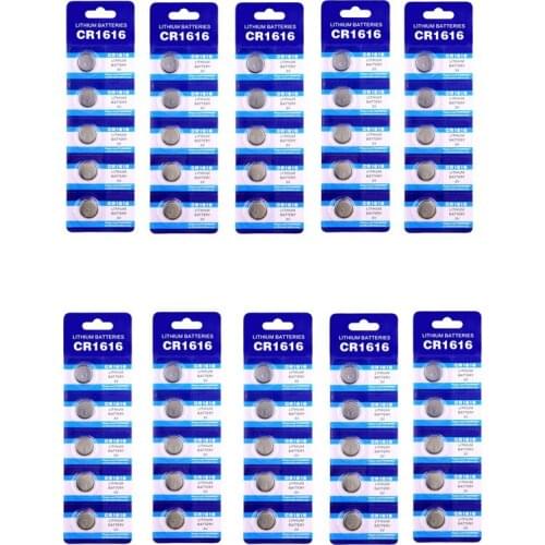 50PCS /10 Cards 3V CR1616 DL1616 ECR1616 LM1616 CR 1616 Lithium Button Coin Cell Battery For Watch Toys Remote