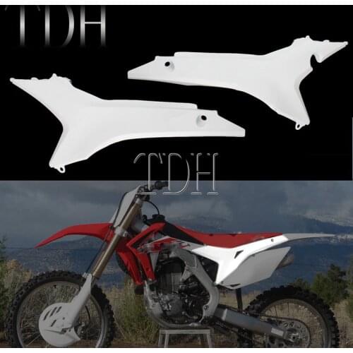 White Left & Right Airbox Cover Rear Air Box Guard Side Panel Motocross Fairing for Honda CRF250R CRF450R 2013-2017 CRF 250 450