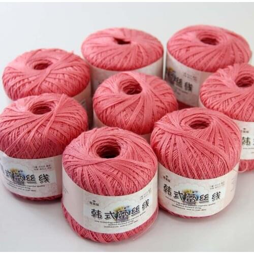 Free Shipping 8Balls X50g New Soft Hand Knitting High Quality 100% Cotton Crocheted Yarn Coral Pink 16104