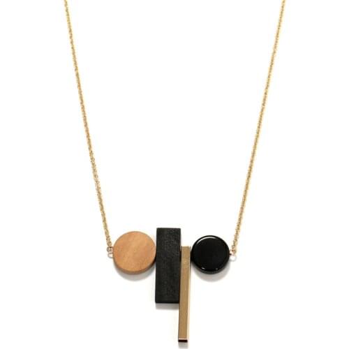 Europe and the contracted wind ms necklace geometrical element combination female necklace pendant long sweater chain