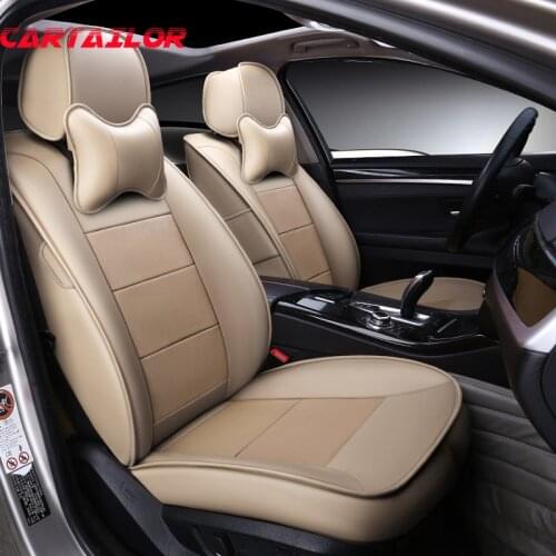 CARTAILOR Leather Car Seats for Mercedes Benz CLK Car Seat Cover Accessories Custom Fit Auto Covers for w208 w209 Seat Protector