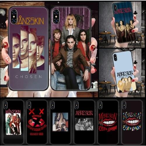 Maneskin Damiano David Phone Case Cover Hull For iphone 5 5s se 2 6 6s 7 8 12 mini plus X XS XR 11 PRO MAX black art hoesjes tpu