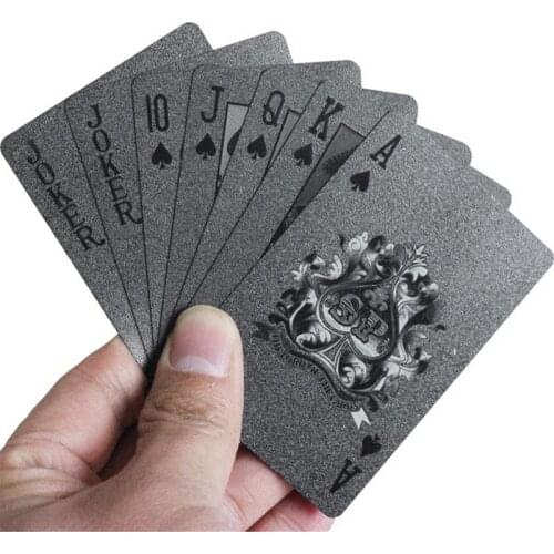 Black Poker Deck Plastic Playing Cards Board Games Speelkaarten Plastic Cards Outdoor Sports Entertainment Accessories