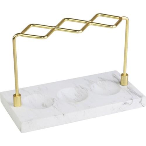 Marble Pattern Makeup Brush Holder Portable Toothbrush Holder Nordic Ins Eyebrow Pencil Stand Dressing Table Storage Rack