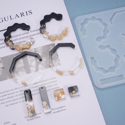 DIY Earring Jewelry Accessories Pendants Silicone Jewelry Molds Handcraft Moulds UV Epoxy Resin Mold