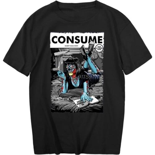 Horror Clown Girl Pattern Trendy T Shirt Cotton Short Sleeve Men T Shirts Punk Hip Hop T-Shirts Vintage Crewneck Tops Streetwear