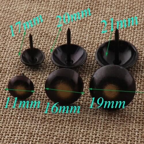 50 pcs Black Upholstery Tacks,11mm/16mm/19mm Nailhead Tacks,Rivets,Upholstery Tacks Nails thumb tacks old tacks