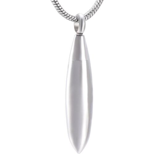IJD9995 Bullet Memorial Ashes Locket Keepsake Stainless steel Cylinder Cremation urn pendant Urn Souvenir jewelry