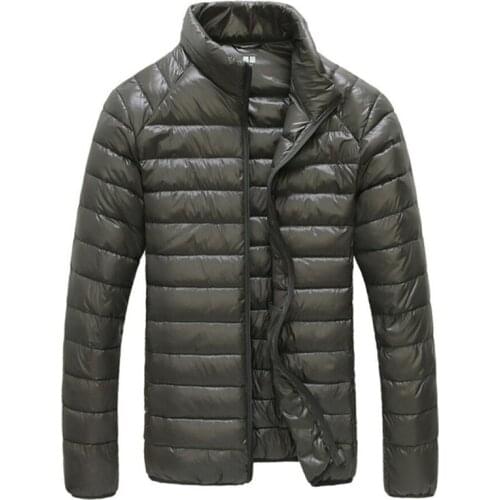 2020 Autumn Casual Jacket Men Ultra light Winter Warm Parkas Coat Waterproof Lightweight White Duck Downs Jacket Men Outwear 6XL