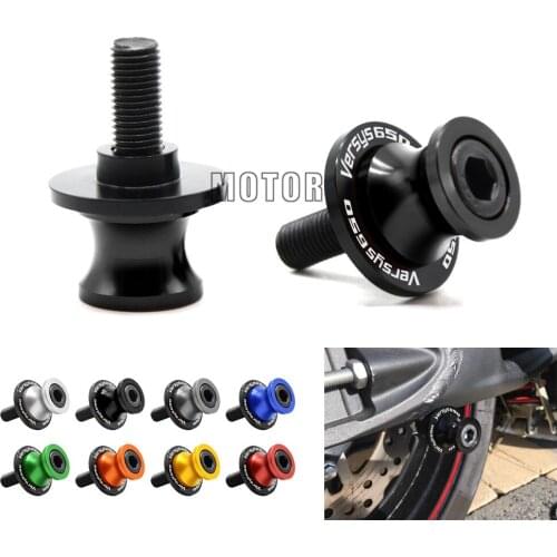 Motorcycle Swingarm Spools Slider For Kawasaki Versys 650 2007-2014 10mm CNC Aluminum Motorcycle Rear Swingarm Screws Slider