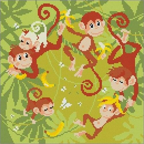 TOP Monkey animals patterns Counted Cross Stitch 11CT 14CT 18CT DIY Chinese Cross Stitch Kits Embroidery Needlework Sets