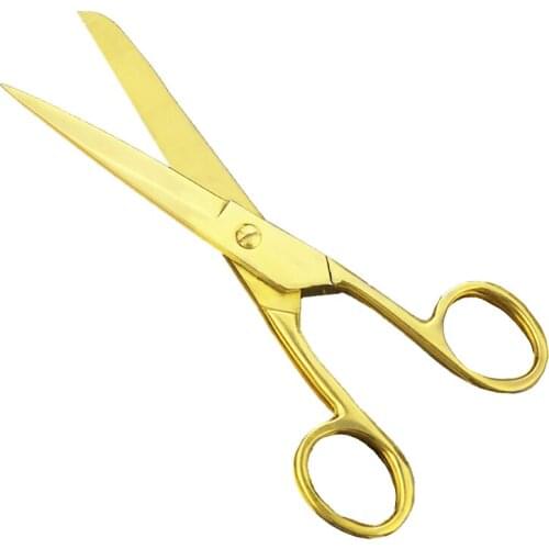 7 Inch Gold Shears Knife Edge Craft Tailor Scissors Heavy Duty Stainless Steel Professional Stationery Fabric Dressmaker Shears