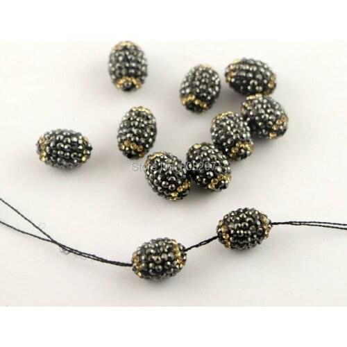 Wholesale 50Pcs Crystal Rhinestones Connector Beads,Crystal Zircon Paved Spacer Loose Beads For Jewelry Making