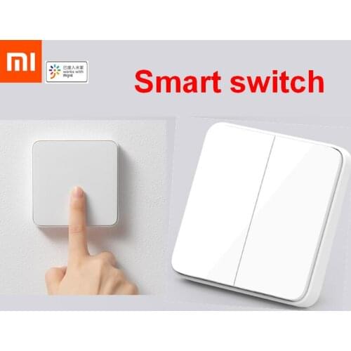 Original Xiaomi Mijia Smart Wall Switch Live Line Version Wall Switch OTA Upgrade Smart Linkage Works With Mihome App